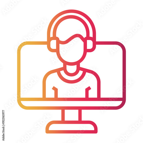 broadcast Line Gradient Icon