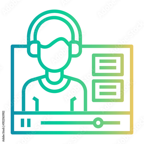 broadcast Line Gradient Icon