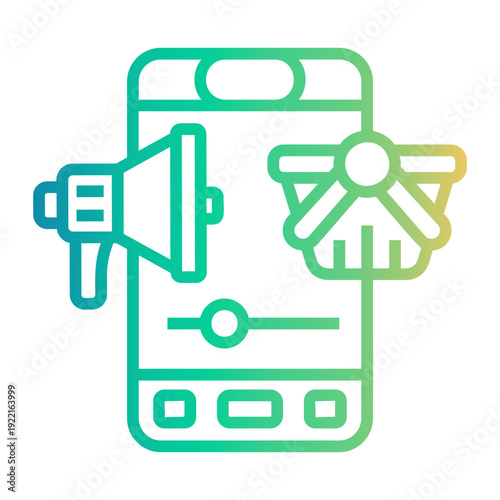 broadcast Line Gradient Icon