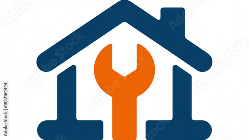 House with wrench and tools for home repair and maintenance services