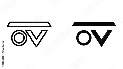 OV logo template vector