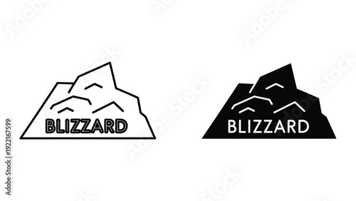 Blizzard logo on white and black background