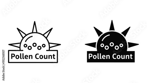 Pollen count sun symbol