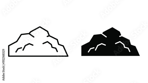 Black and white mountains sign