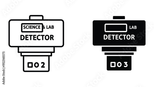 Science lab detector icons