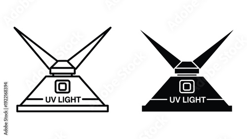 Ultraviolet lamp icons