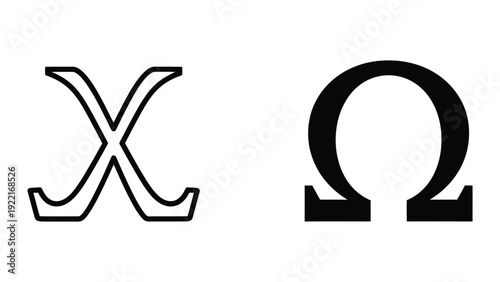 Chi and Omega Symbols