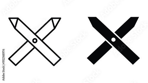 Two crossed daggers icon