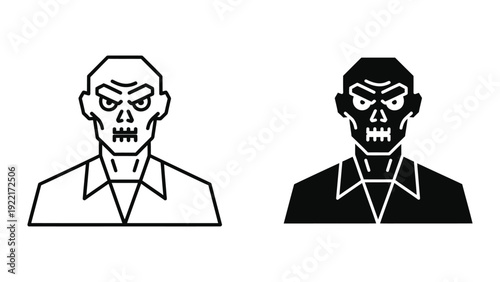 Dracula Vampire Icon Set