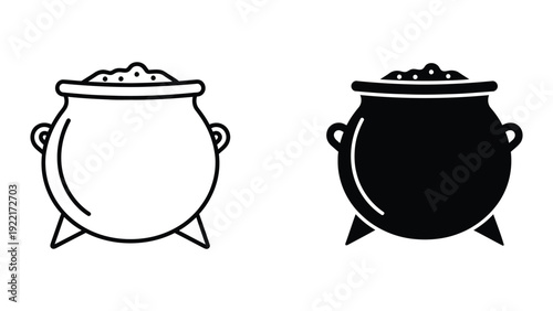 Cauldron icon black and white