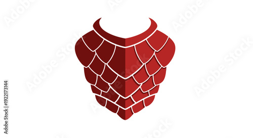 Red Jewelry Necklace with Diamond Pattern.