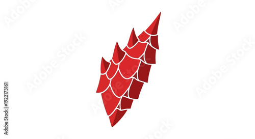 Red Pepper Illustration with Cracked Texture.