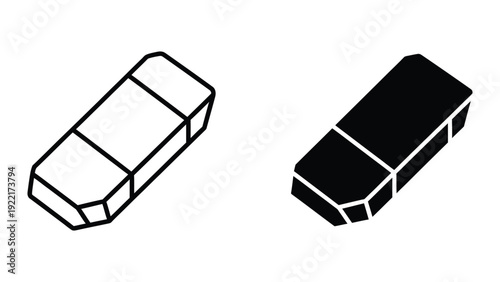 Black and white pencil erasers