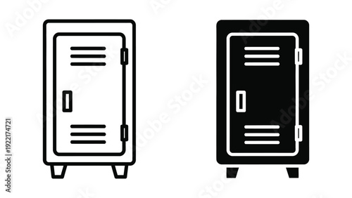 Safe icons in black and white