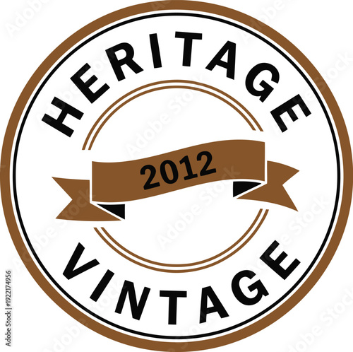 Vintage Heritage Logo Design Emblem for Authentic Branding and Retro Style