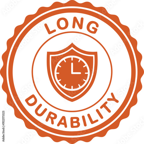 Premium Long Durability Badge Icon for Quality Assurance and Trust