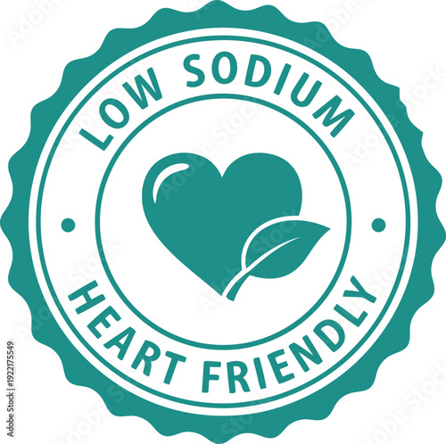 Heart Friendly Low Sodium Label for Healthy Eating and Dietary Choices