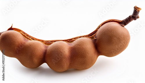 Fresh Tamarind Pod Isolated On White Background Generative Ai
