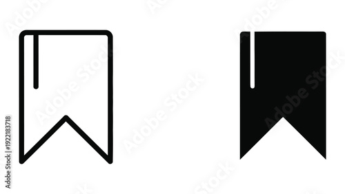 Minimalist Bookmark Icon Vector for Saving Content and Favorite Pages Online