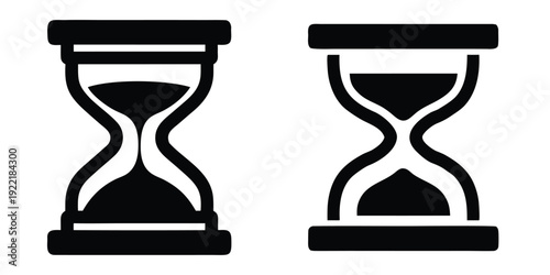  hourglass vector illustration set, hourglass icons