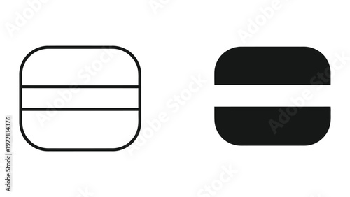 Hamburger Menu Icon Vector for Navigation and More Options Interface