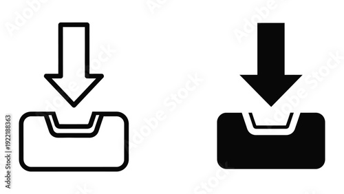 Digital Download and Save Data Icon Set