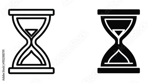 Classic Hourglass Timer Icon - Time & Deadline Concept