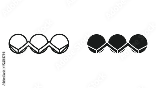 Three Dots Progress Icon Vector for Loading and Step Indicators