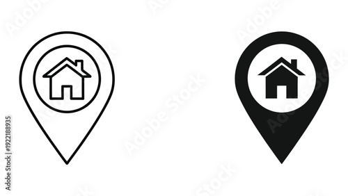 Free Download Home Location Pin Icon: Real Estate, Address, and Property Finder - GFXLoad