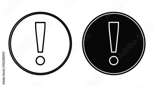 Warning Exclamation Mark Icon Vector for Important Alerts and Notifications