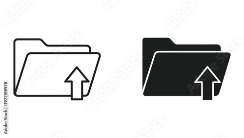 Folder Upload Icons for Data Management and File Sharing Services