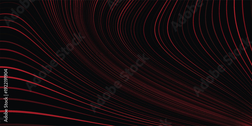 Illustration Futuristic black and red background with perspective lines. Illustration