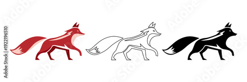 Fox mascot logo icon vector illustration