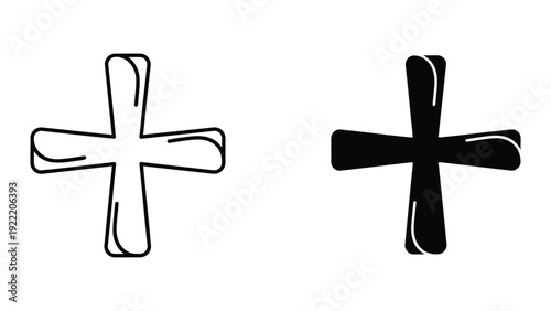 Rounded Plus Sign Icon Vector for Addition or Health Medical Design