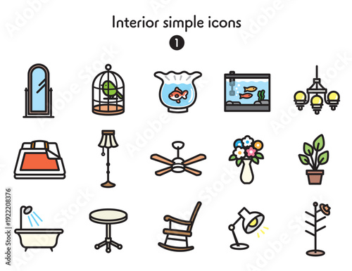 シンプルアイコン集 インテリア