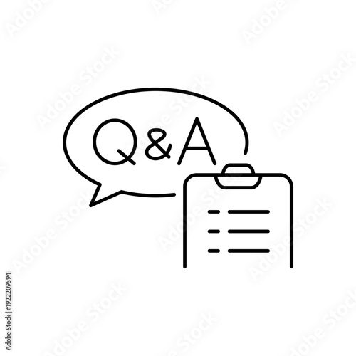 Q&Aをイメージしたビジネスアイコン