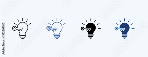 Key Multiple Icon Illustration Vector