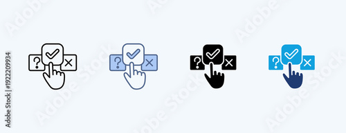 Decision Multiple Icon Illustration Vector