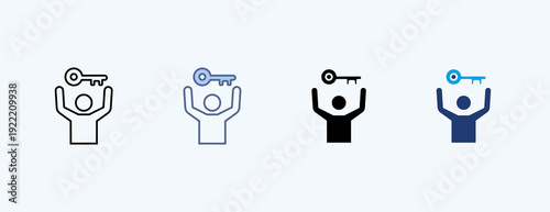 Success Multiple Icon Illustration Vector