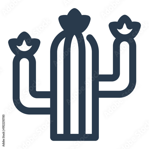 Cactus desert mexico fiesta celebration icon