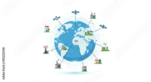 Global Communication Network and Earth Connections