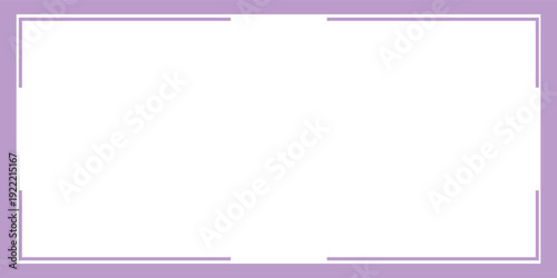 Elegant rectangular frame with soft lavender border, perfect for presentation slides or refined document backgrounds. A clean, subtle purple design for modern visual content