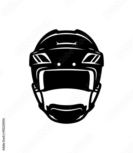 Black vector motorcycle helmet icon