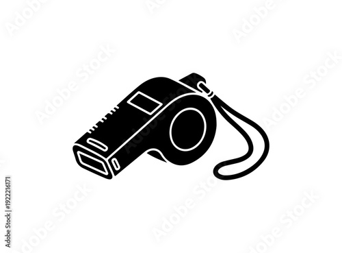 Modern whistle icon symbolizing authority and attention
