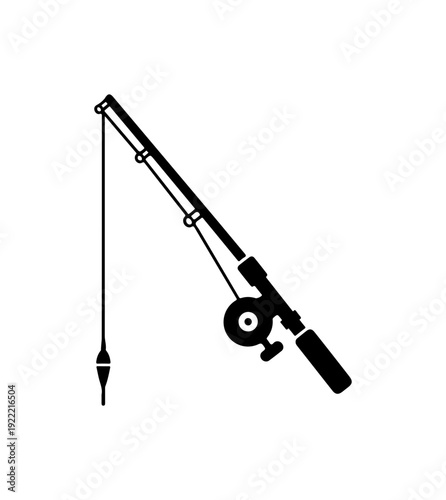 Vector fishing rod and reel icon