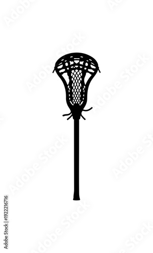 Black lacrosse stick vector illustration