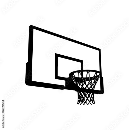 Vector basketball hoop and backboard icon