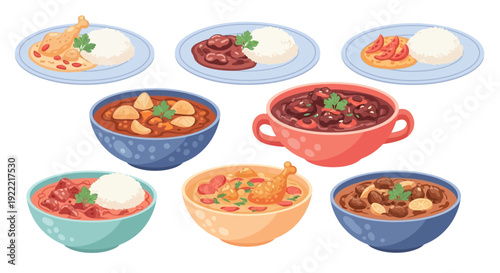 Diverse Stews and Curries A Culinary Collection of Global Flavors.