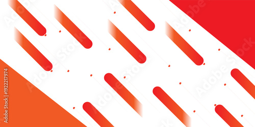 Vibrant abstract background with dynamic red and orange diagonal lines and dots, creating a modern geometric pattern for digital design projects
