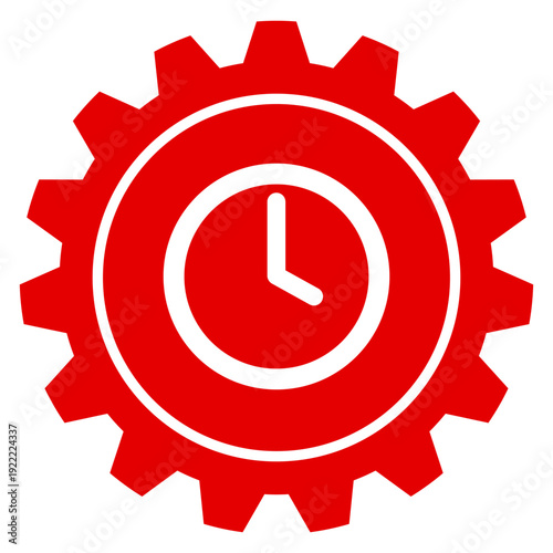 Vektor Grafik Einstellungen Zeit Management Termin Planung Uhr Symbol transparent PNG Icon für Zeitplan Fristen und Effizienz in der Industrie